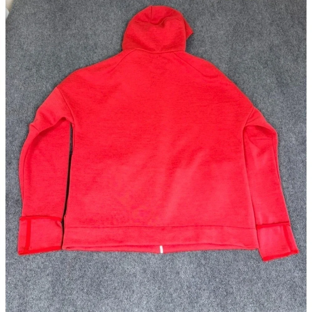 Adidas Real Madrid Z.N.E.Full‎ Zip Hoodie Heathered Red Polyester Blend Size XL